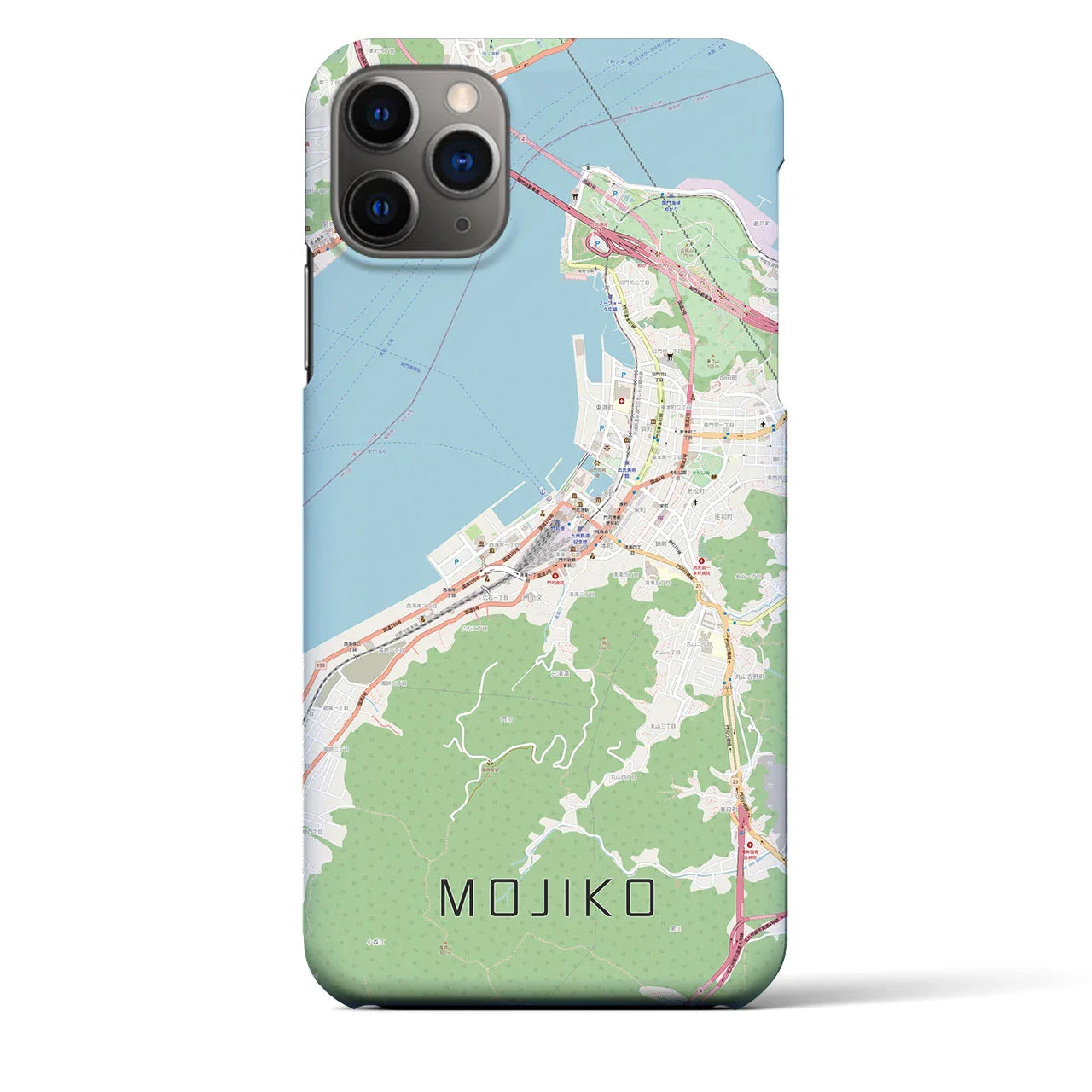 【門司港(福岡県)】地図柄iPhoneケース(バックカバータイプ)