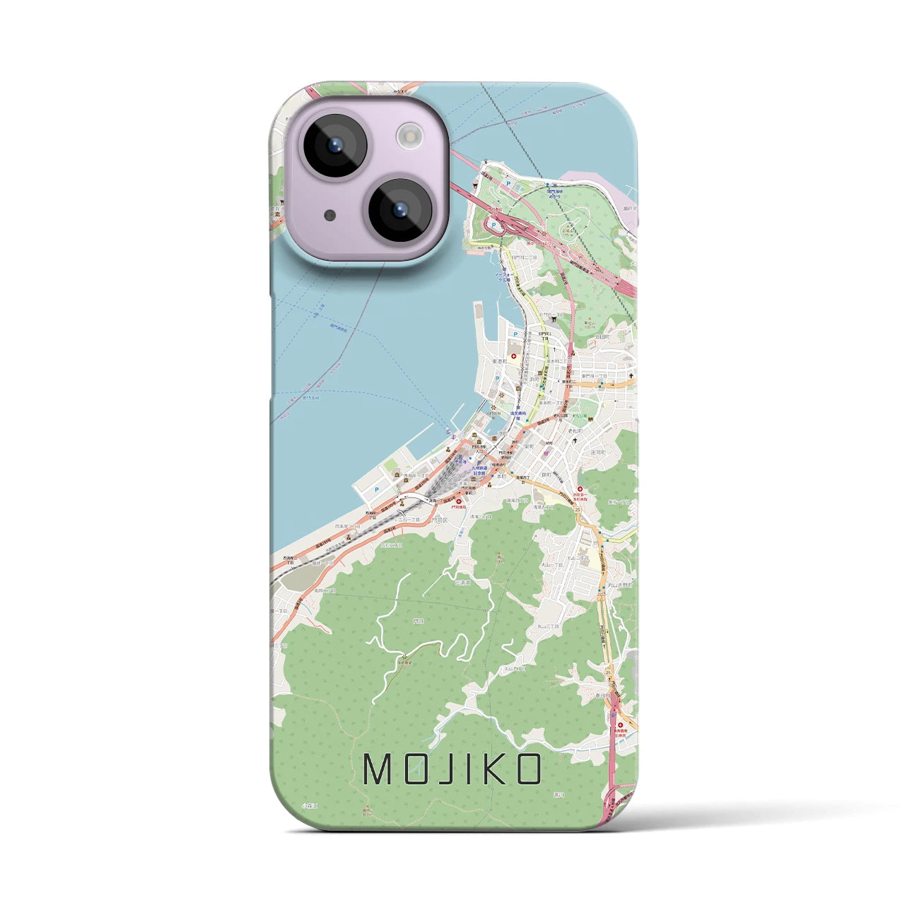 【門司港(福岡県)】地図柄iPhoneケース(バックカバータイプ)