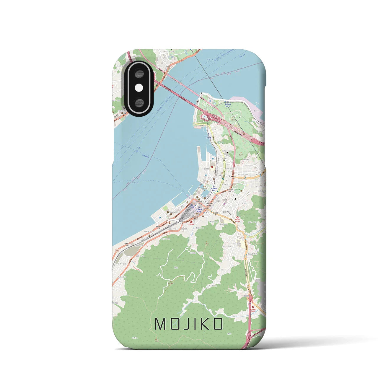 【門司港(福岡県)】地図柄iPhoneケース(バックカバータイプ)
