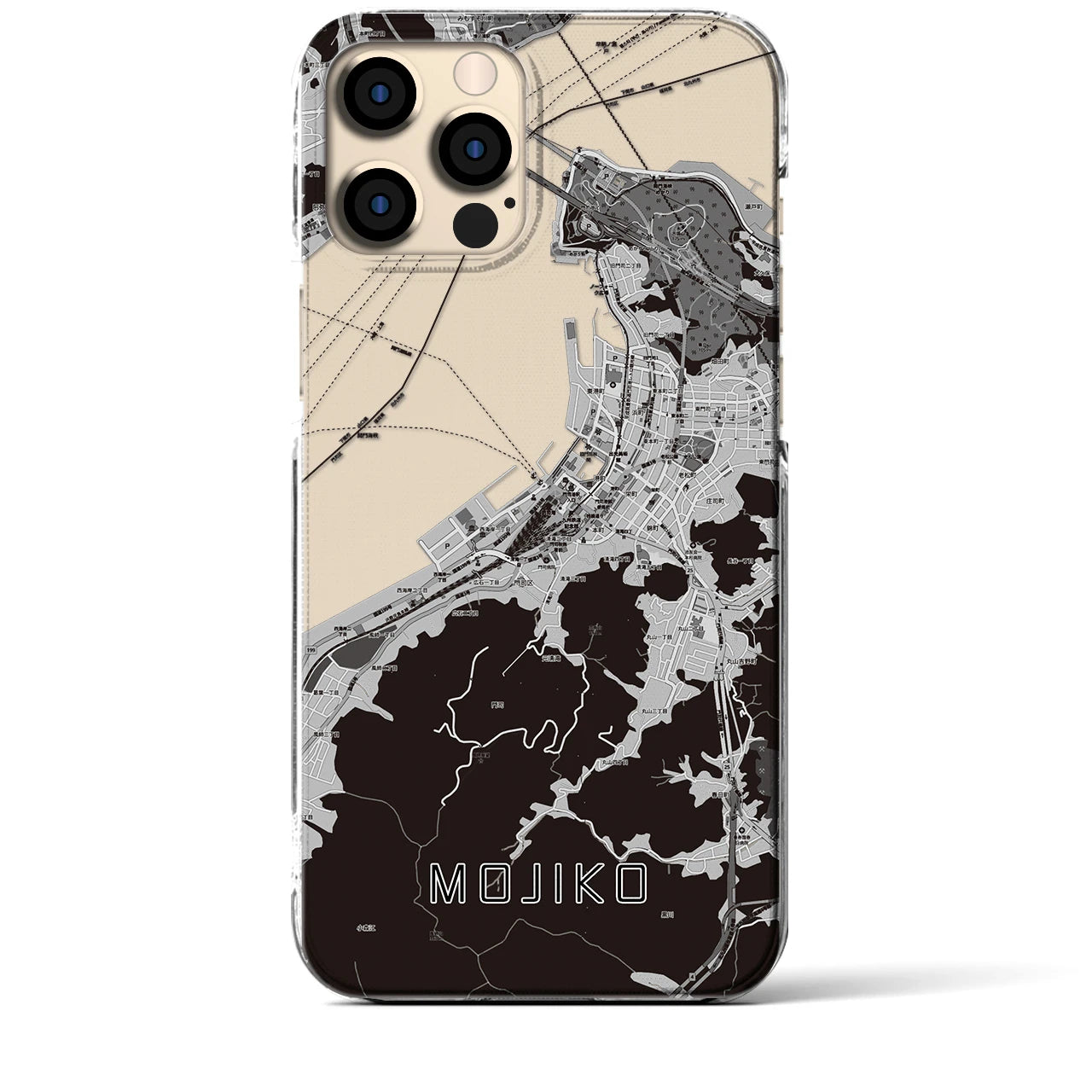 【門司港(福岡県)】地図柄iPhoneケース(クリアタイプ)