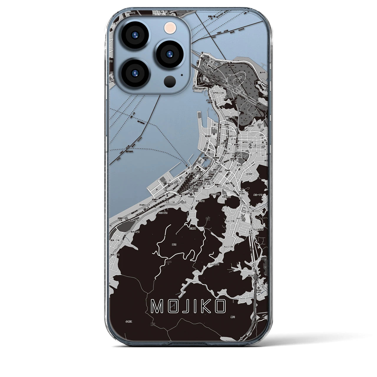 【門司港(福岡県)】地図柄iPhoneケース(クリアタイプ)