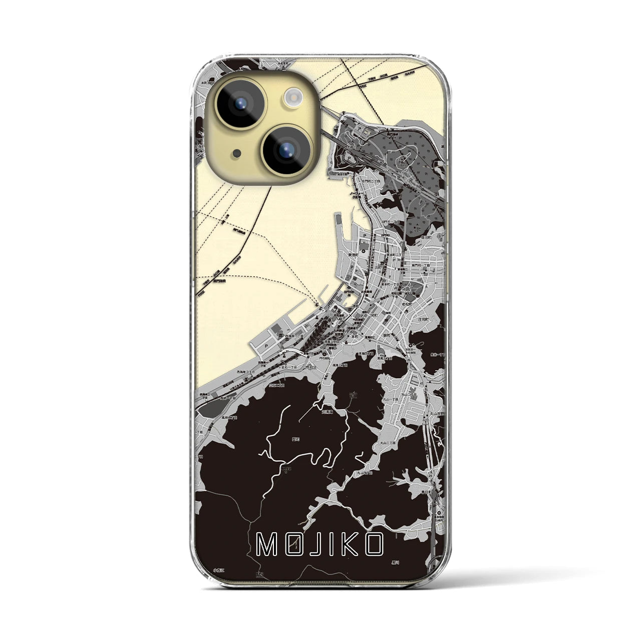 【門司港(福岡県)】地図柄iPhoneケース(クリアタイプ)