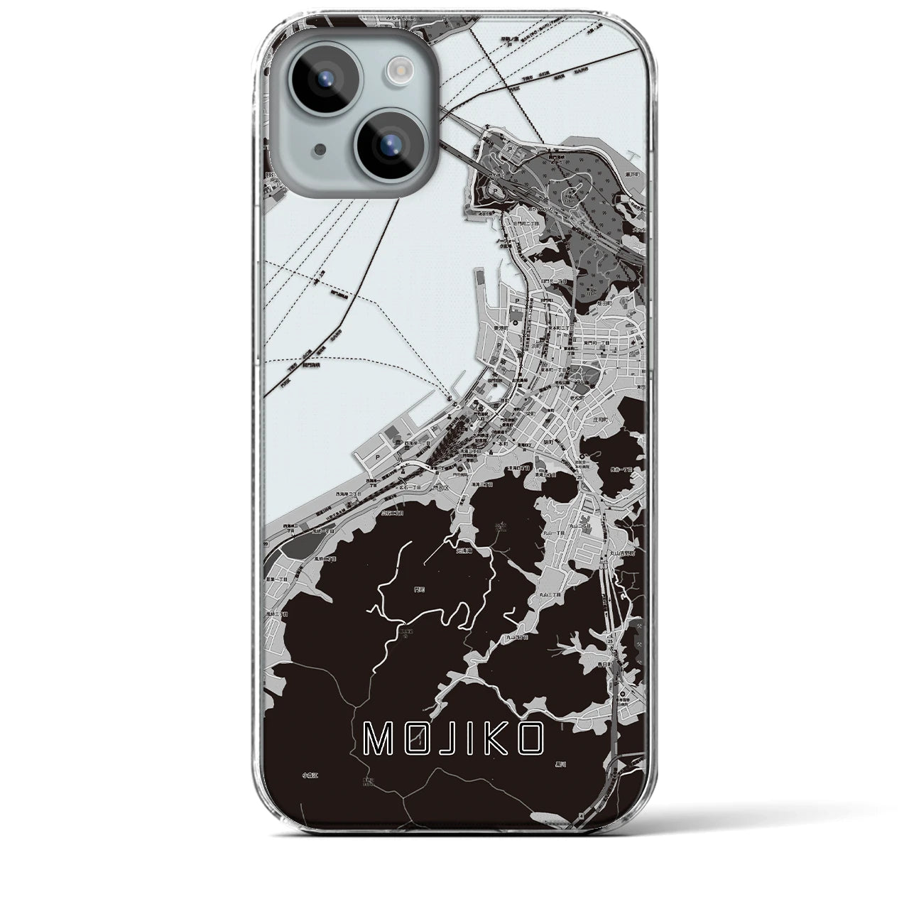 【門司港(福岡県)】地図柄iPhoneケース(クリアタイプ)