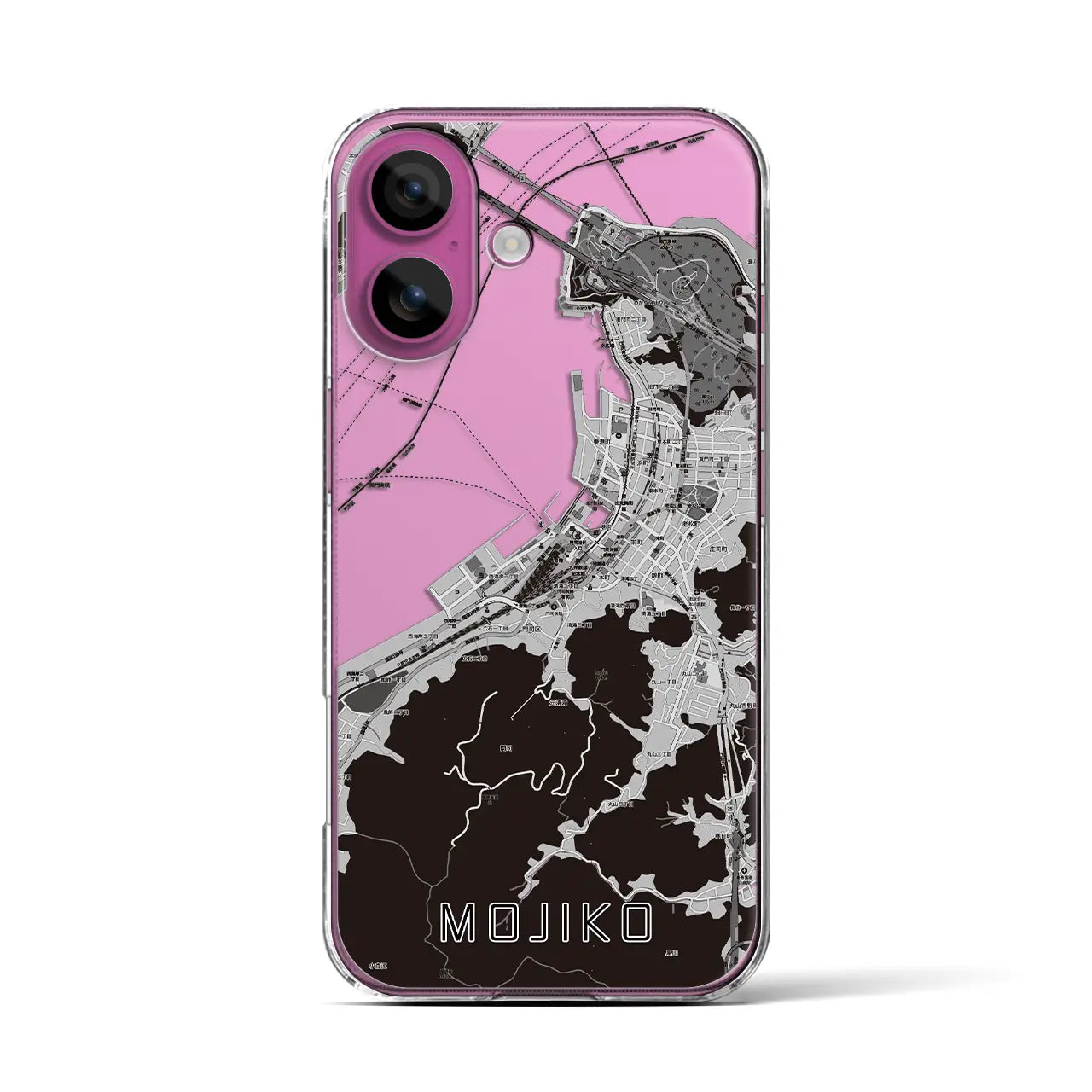 【門司港(福岡県)】地図柄iPhoneケース(クリアタイプ)