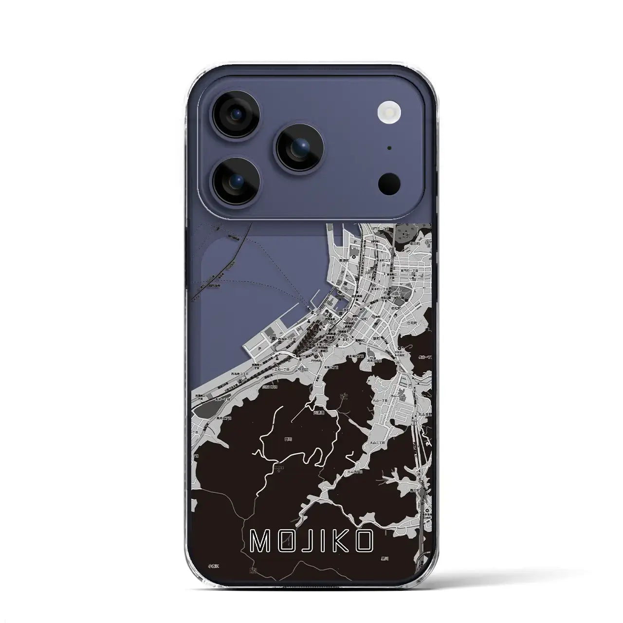 【門司港(福岡県)】地図柄iPhoneケース(クリアタイプ)モノトーン・iPhone 17 Pro Max 用