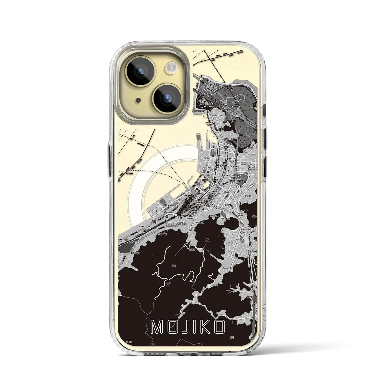 【門司港(福岡県)】地図柄iPhoneケース(MagSafeタイプ)