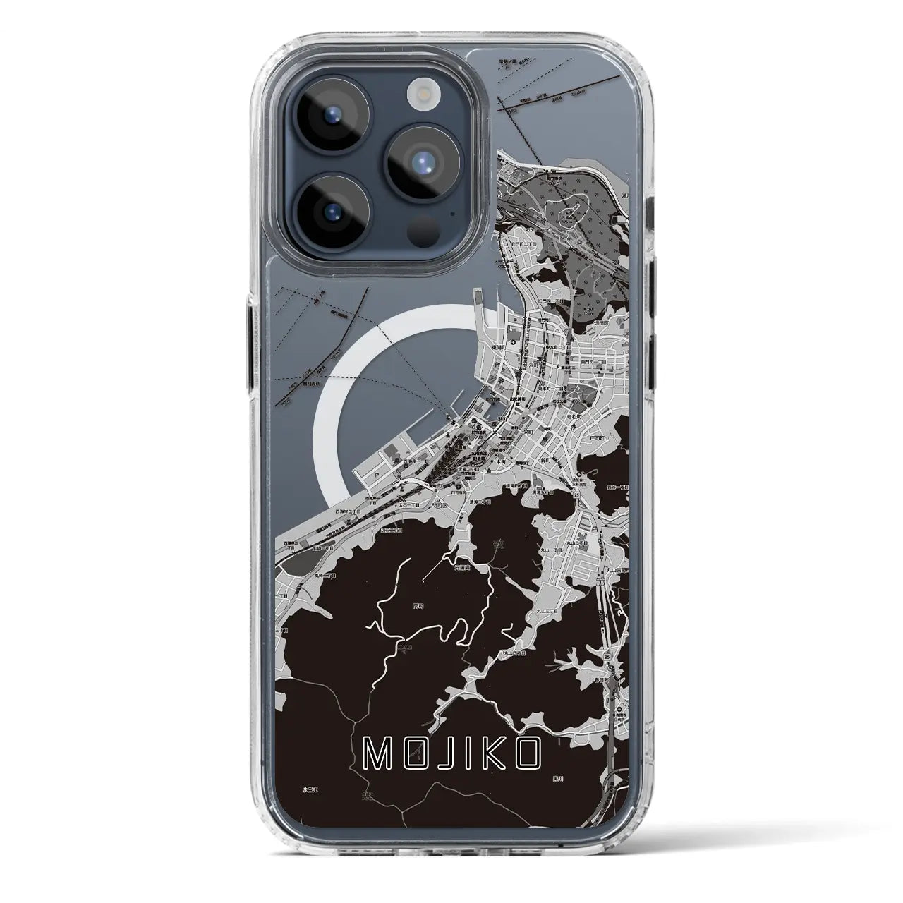【門司港(福岡県)】地図柄iPhoneケース(MagSafeタイプ)