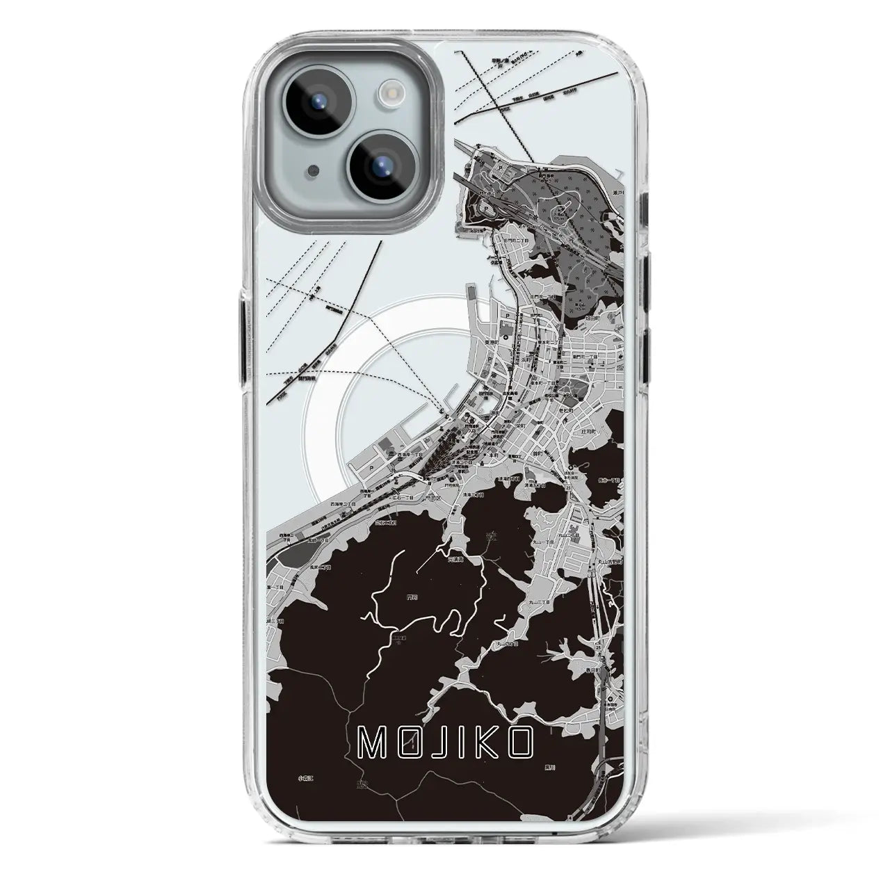 【門司港(福岡県)】地図柄iPhoneケース(MagSafeタイプ)