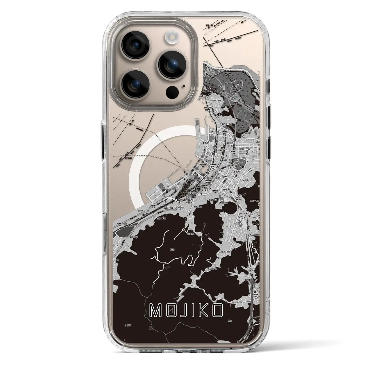 【門司港(福岡県)】地図柄iPhoneケース(MagSafeタイプ)