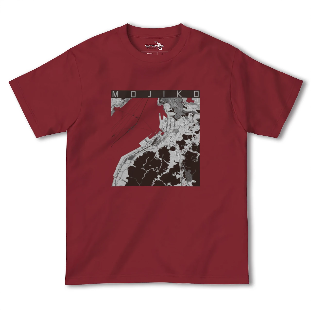 【門司港(福岡県)】地図柄ヘビーウェイトTシャツ