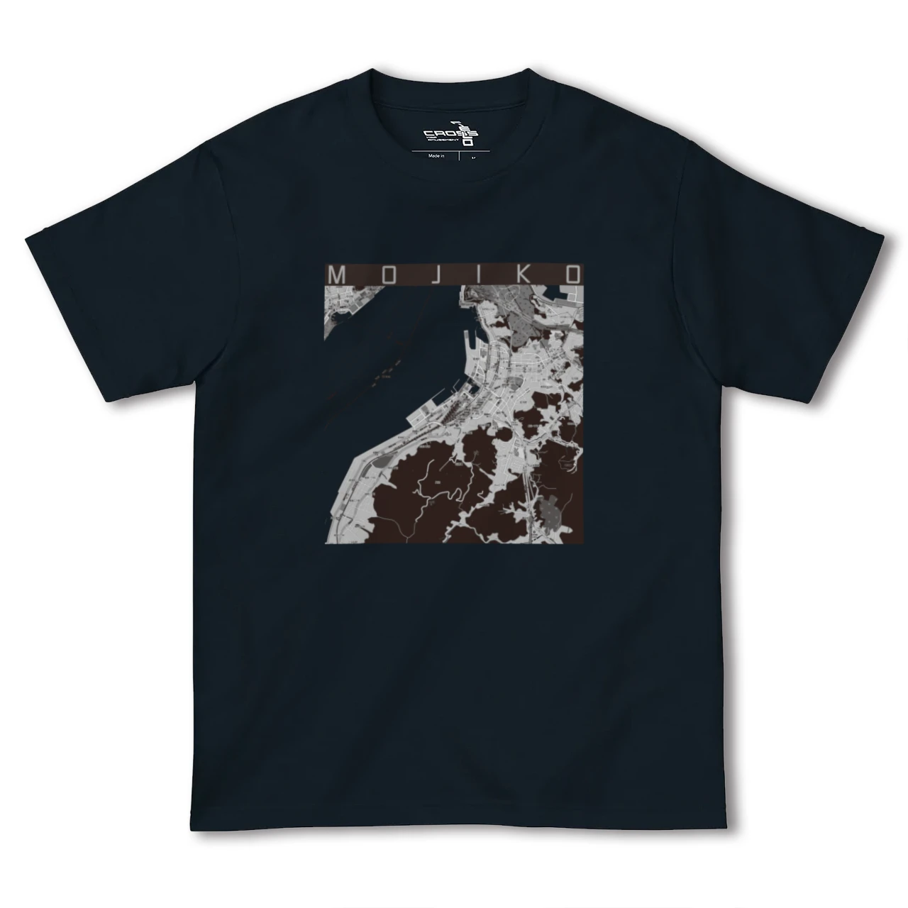 【門司港(福岡県)】地図柄ヘビーウェイトTシャツ