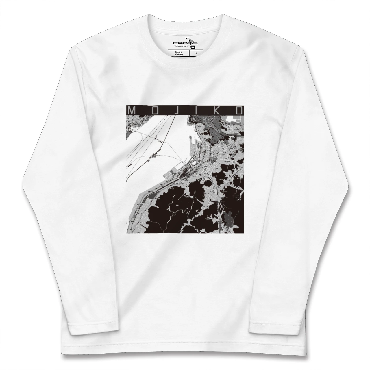 【門司港(福岡県)】地図柄ロングスリーブTシャツ