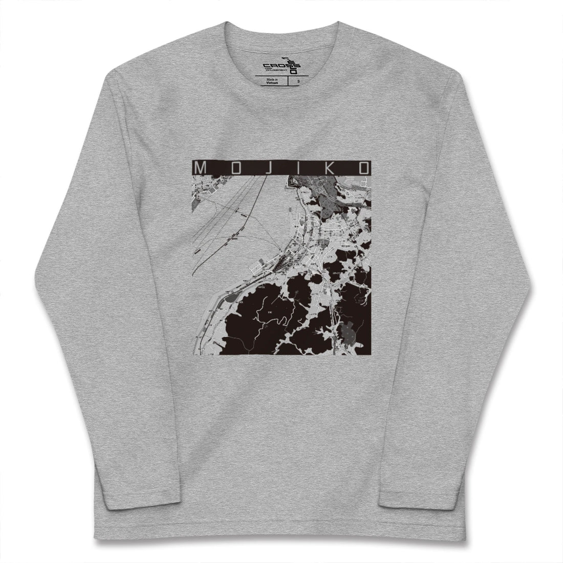 【門司港(福岡県)】地図柄ロングスリーブTシャツ