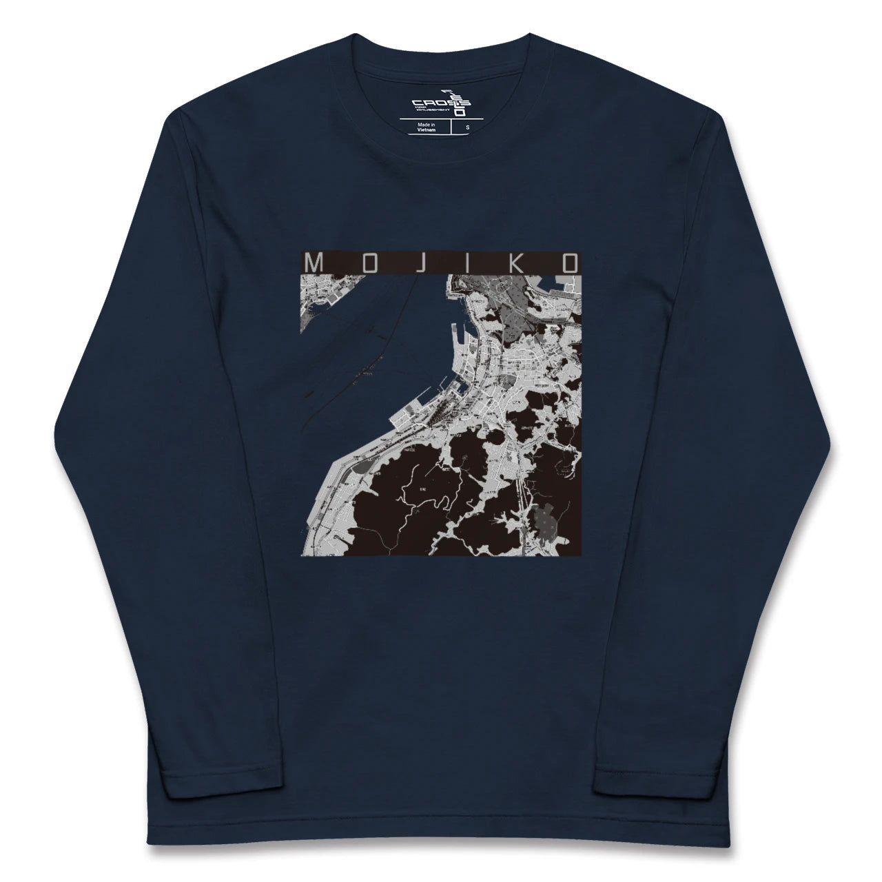 【門司港(福岡県)】地図柄ロングスリーブTシャツ