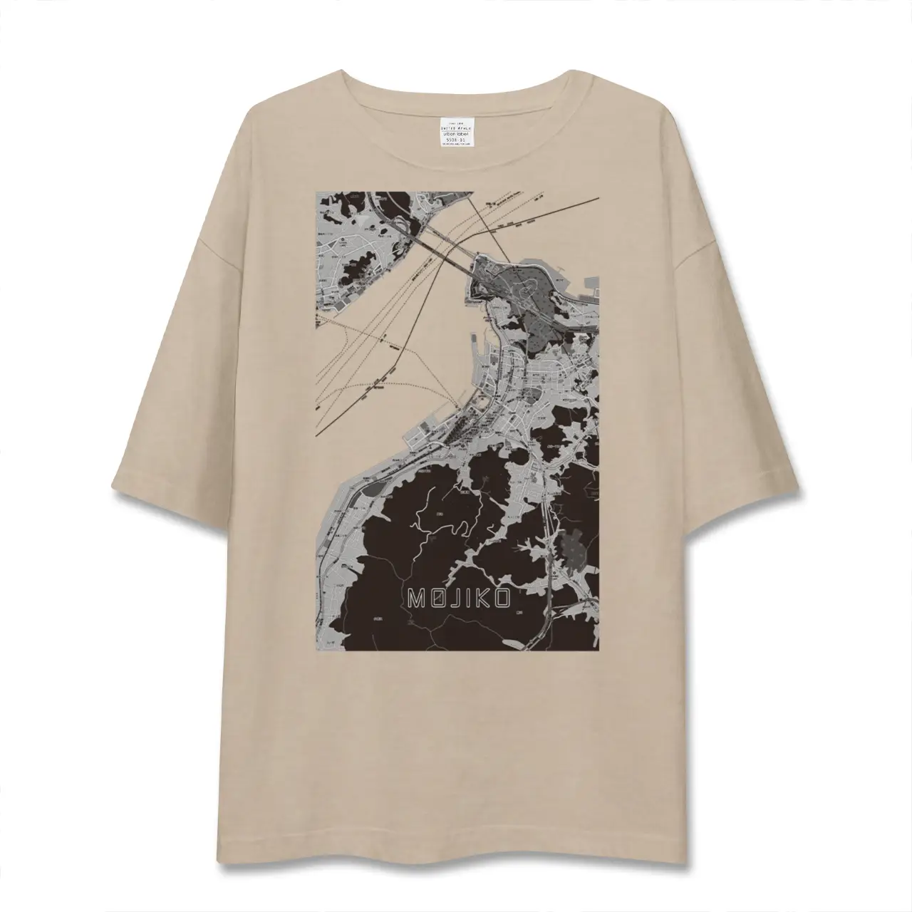 【門司港(福岡県)】地図柄ビッグシルエットTシャツ