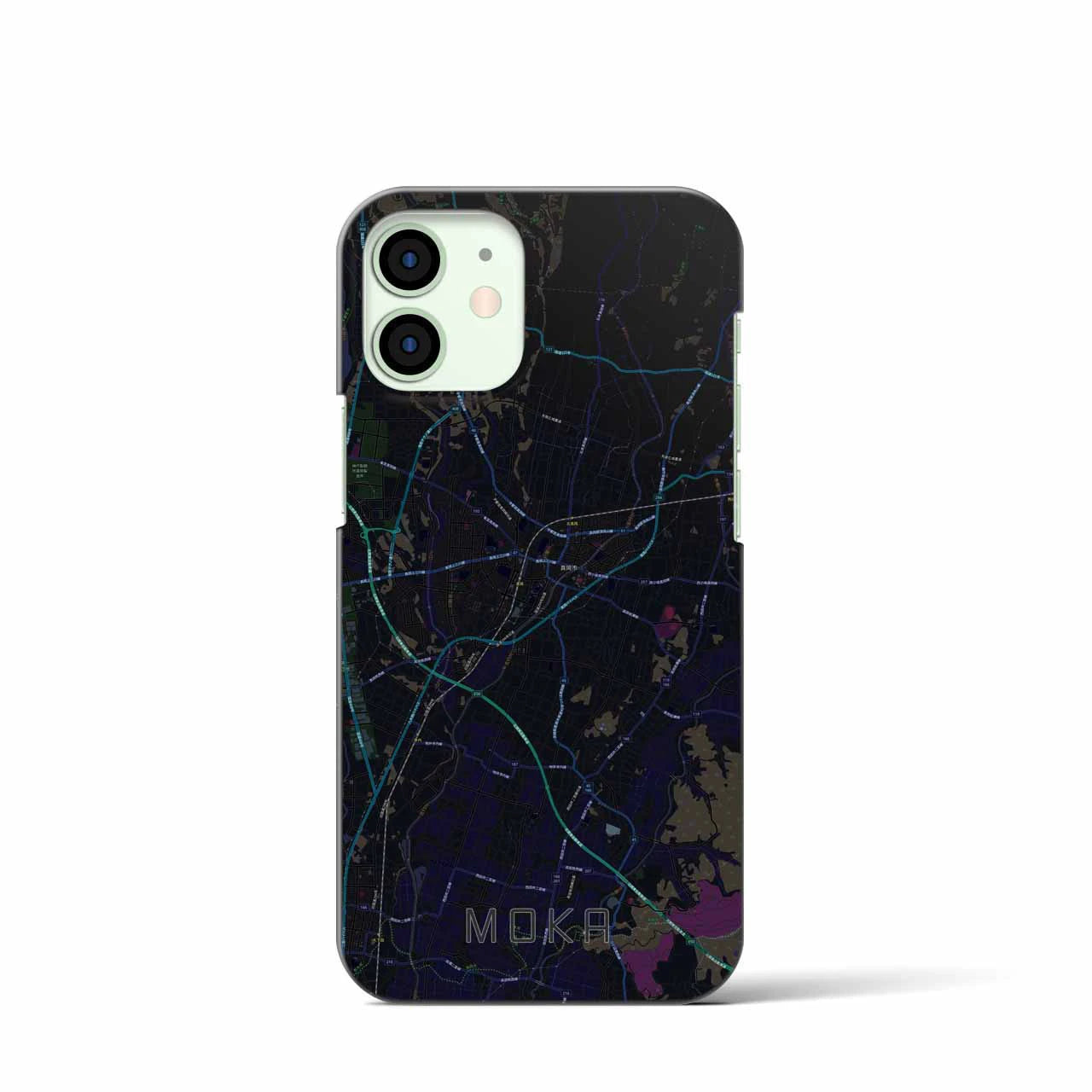 【真岡(栃木県)】地図柄iPhoneケース(バックカバータイプ)