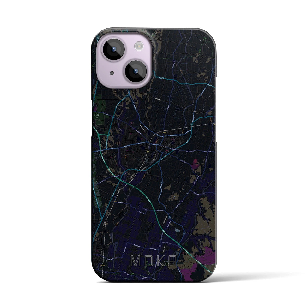 【真岡(栃木県)】地図柄iPhoneケース(バックカバータイプ)
