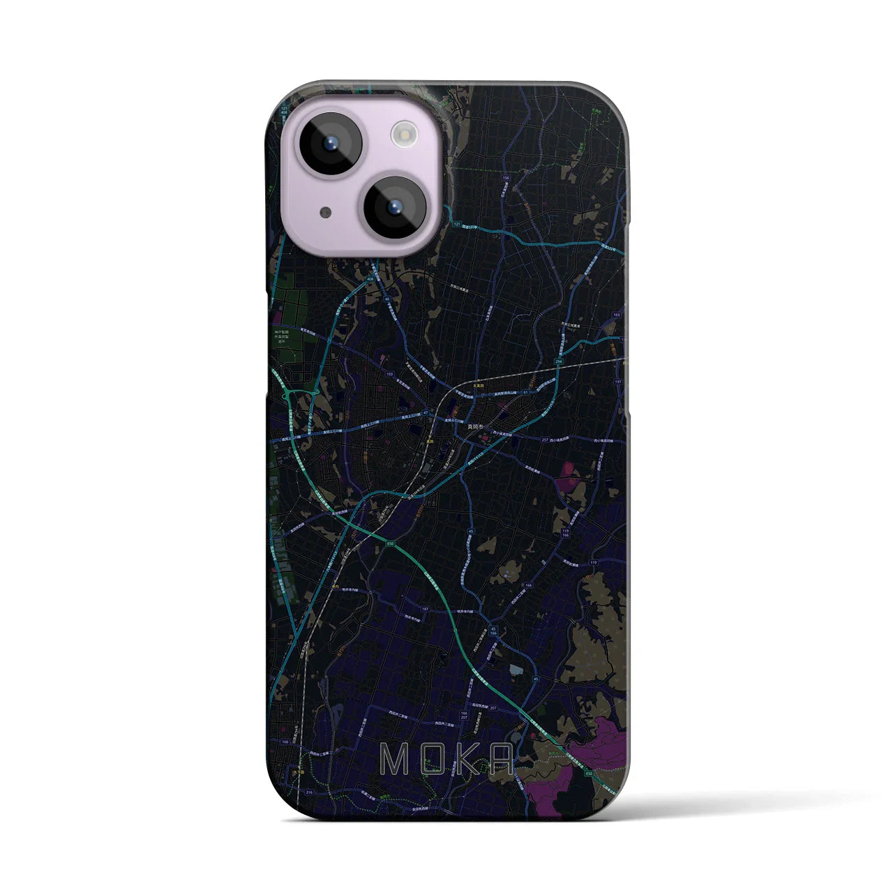 【真岡(栃木県)】地図柄iPhoneケース(バックカバータイプ)