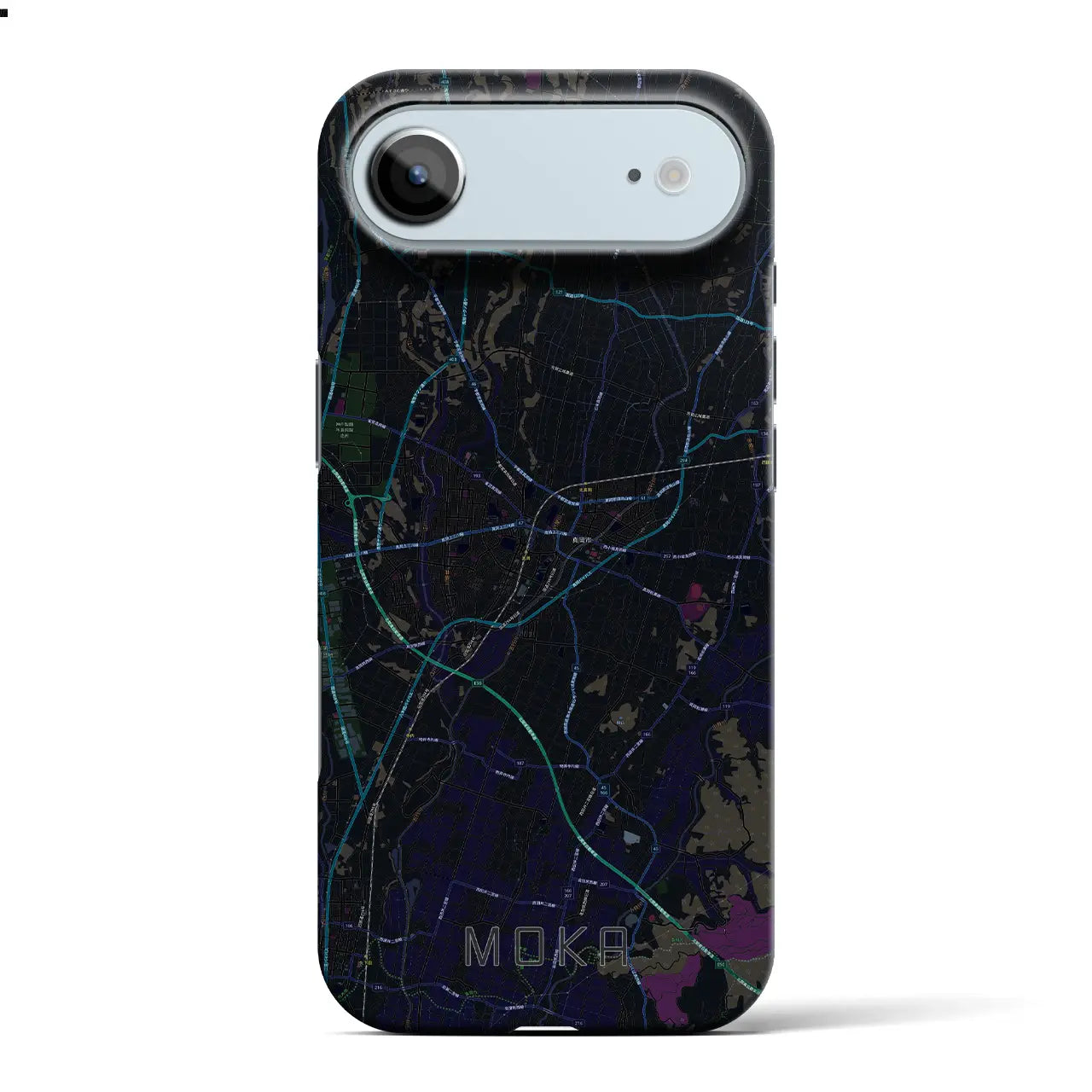 【真岡(栃木県)】地図柄iPhoneケース(バックカバータイプ)