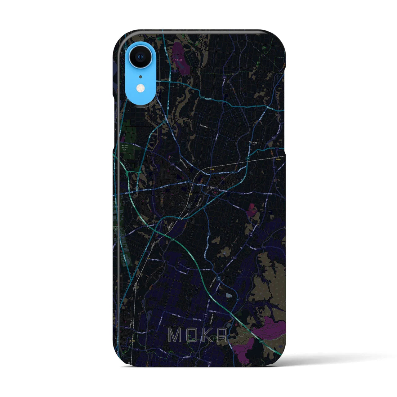 【真岡(栃木県)】地図柄iPhoneケース(バックカバータイプ)