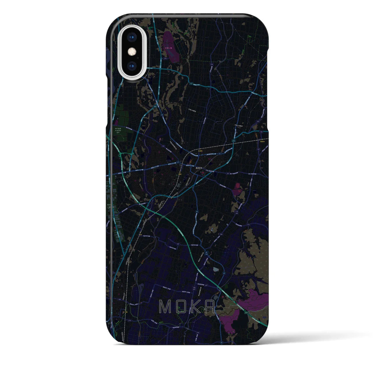 【真岡(栃木県)】地図柄iPhoneケース(バックカバータイプ)