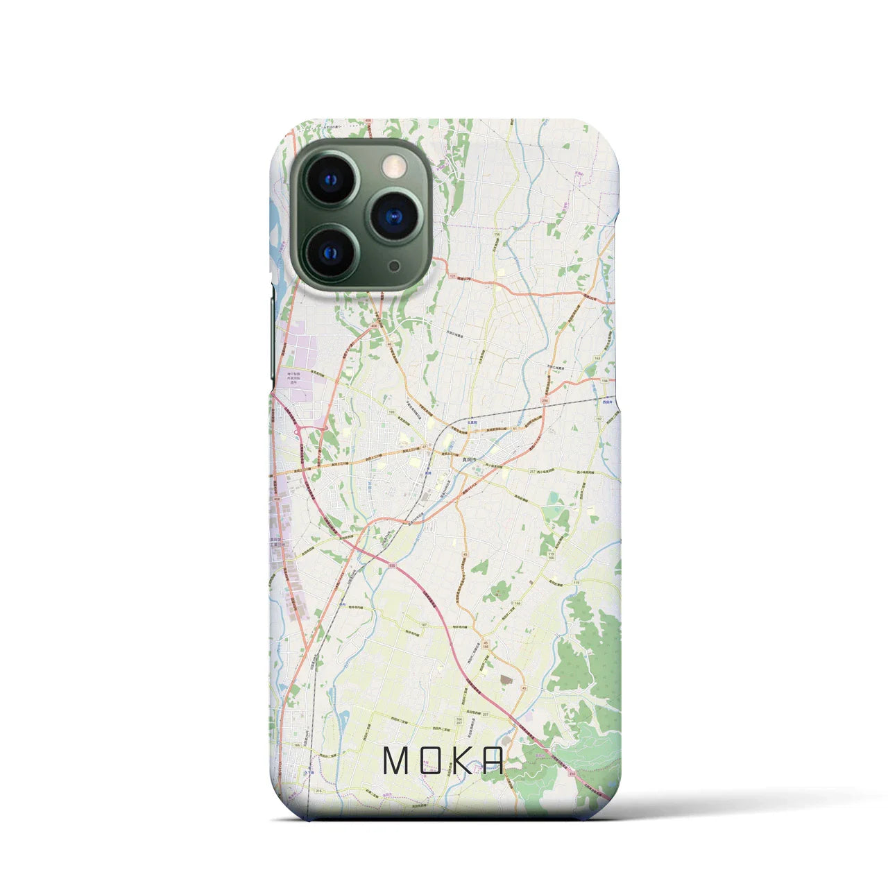 【真岡(栃木県)】地図柄iPhoneケース(バックカバータイプ)