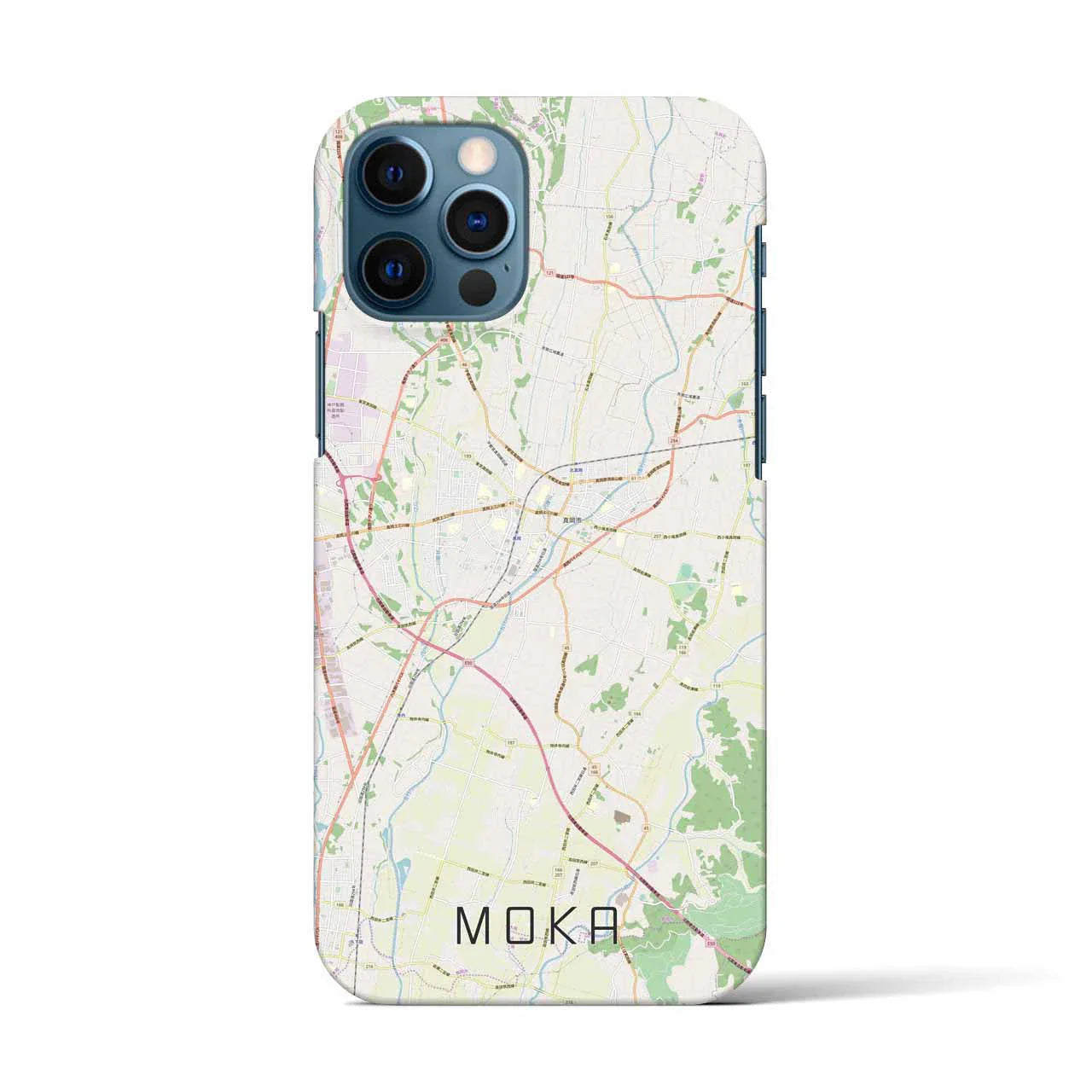 【真岡(栃木県)】地図柄iPhoneケース(バックカバータイプ)