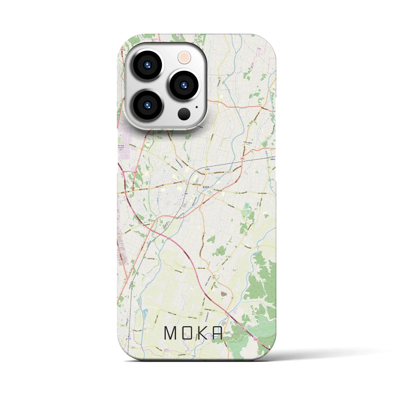 【真岡(栃木県)】地図柄iPhoneケース(バックカバータイプ)
