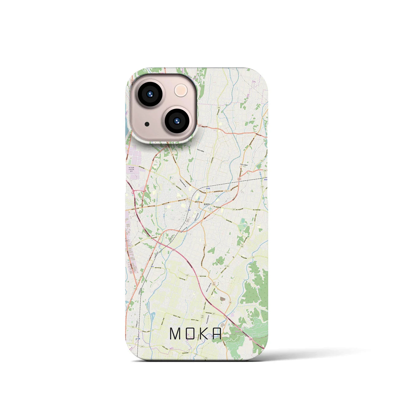 【真岡(栃木県)】地図柄iPhoneケース(バックカバータイプ)