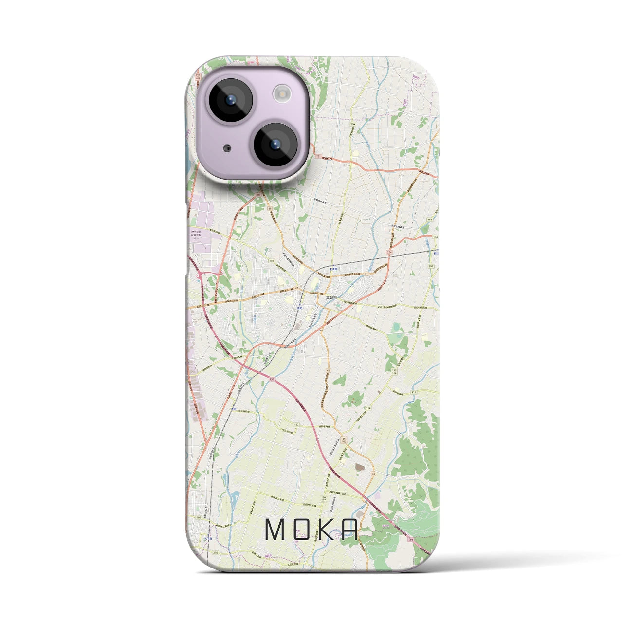 【真岡(栃木県)】地図柄iPhoneケース(バックカバータイプ)