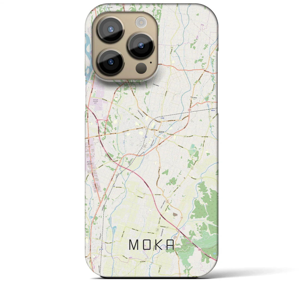 【真岡(栃木県)】地図柄iPhoneケース(バックカバータイプ)