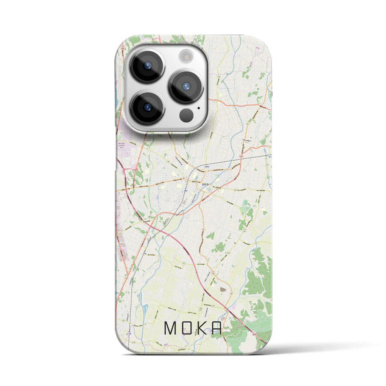 【真岡(栃木県)】地図柄iPhoneケース(バックカバータイプ)