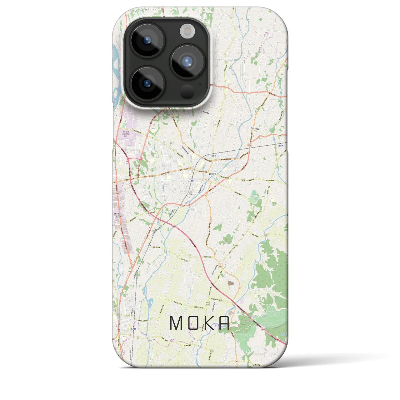 【真岡(栃木県)】地図柄iPhoneケース(バックカバータイプ)