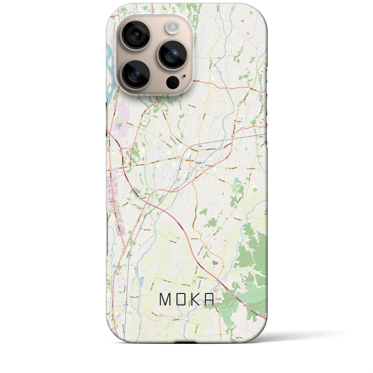 【真岡(栃木県)】地図柄iPhoneケース(バックカバータイプ)