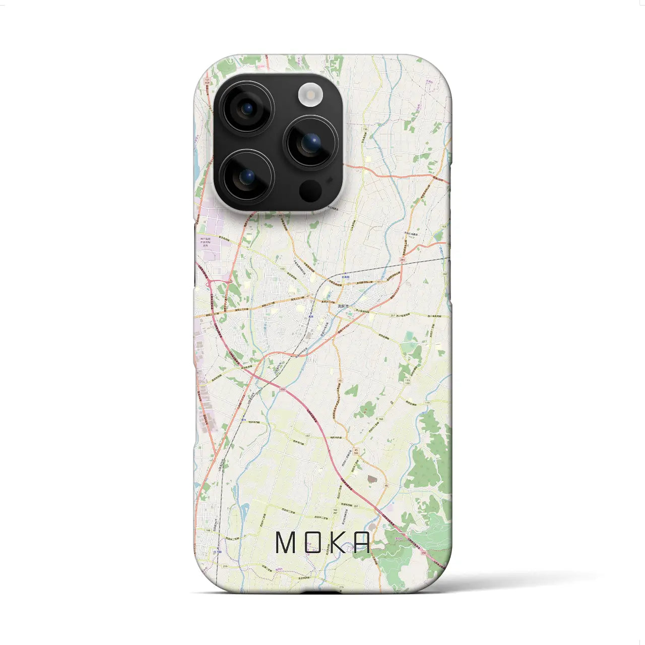 【真岡(栃木県)】地図柄iPhoneケース(バックカバータイプ)