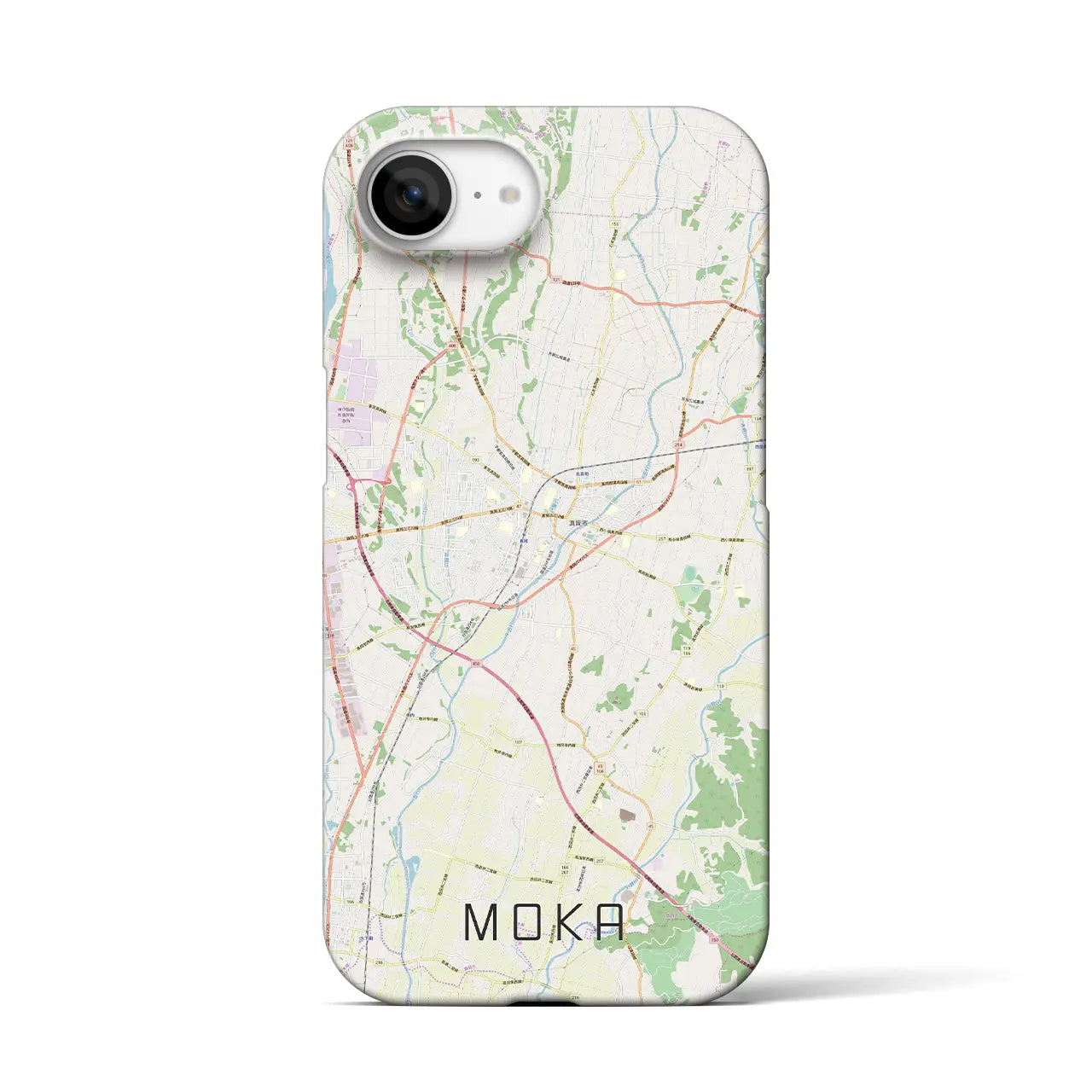 【真岡(栃木県)】地図柄iPhoneケース(バックカバータイプ)