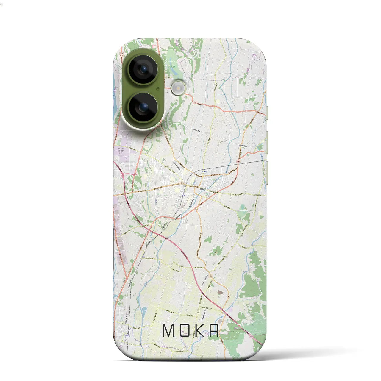 【真岡(栃木県)】地図柄iPhoneケース(バックカバータイプ)