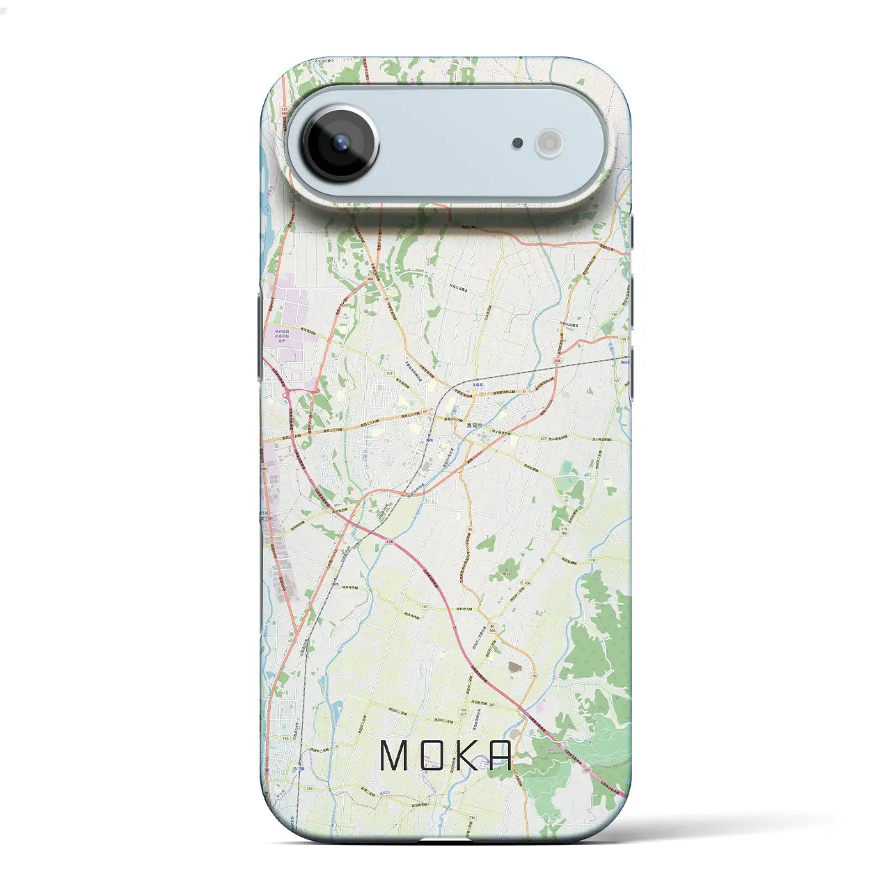 【真岡(栃木県)】地図柄iPhoneケース(バックカバータイプ)