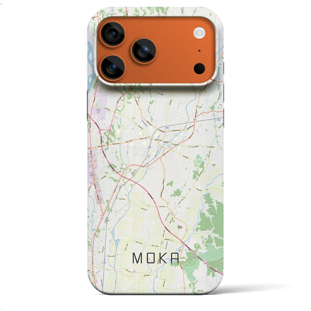 【真岡(栃木県)】地図柄iPhoneケース(バックカバータイプ)ナチュラル・iPhone 17 Pro Max 用