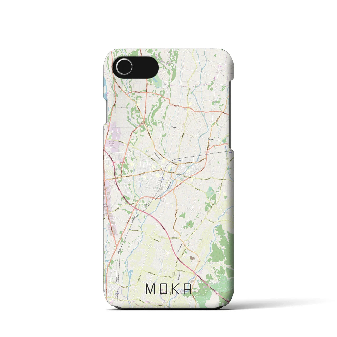 【真岡(栃木県)】地図柄iPhoneケース(バックカバータイプ)