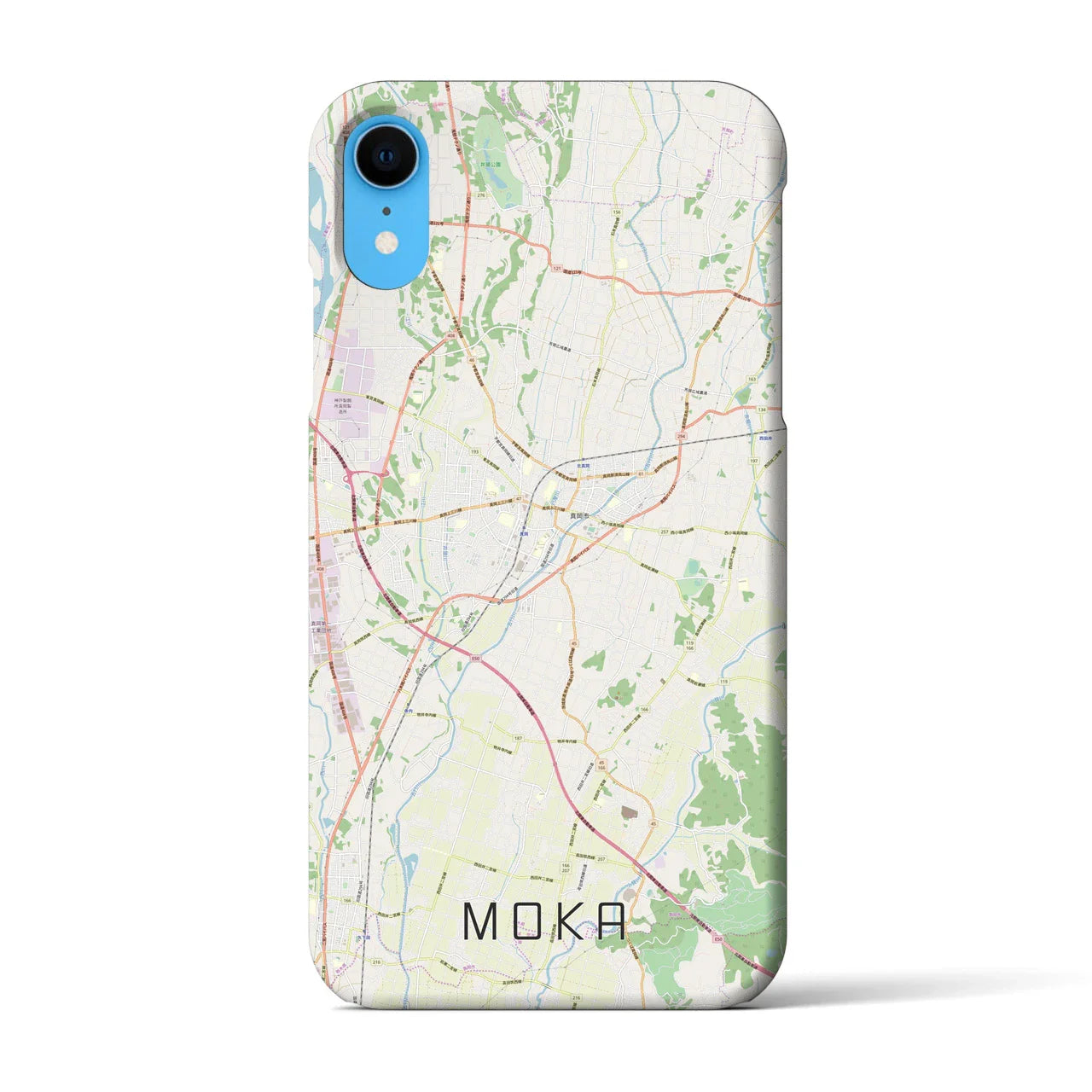 【真岡(栃木県)】地図柄iPhoneケース(バックカバータイプ)