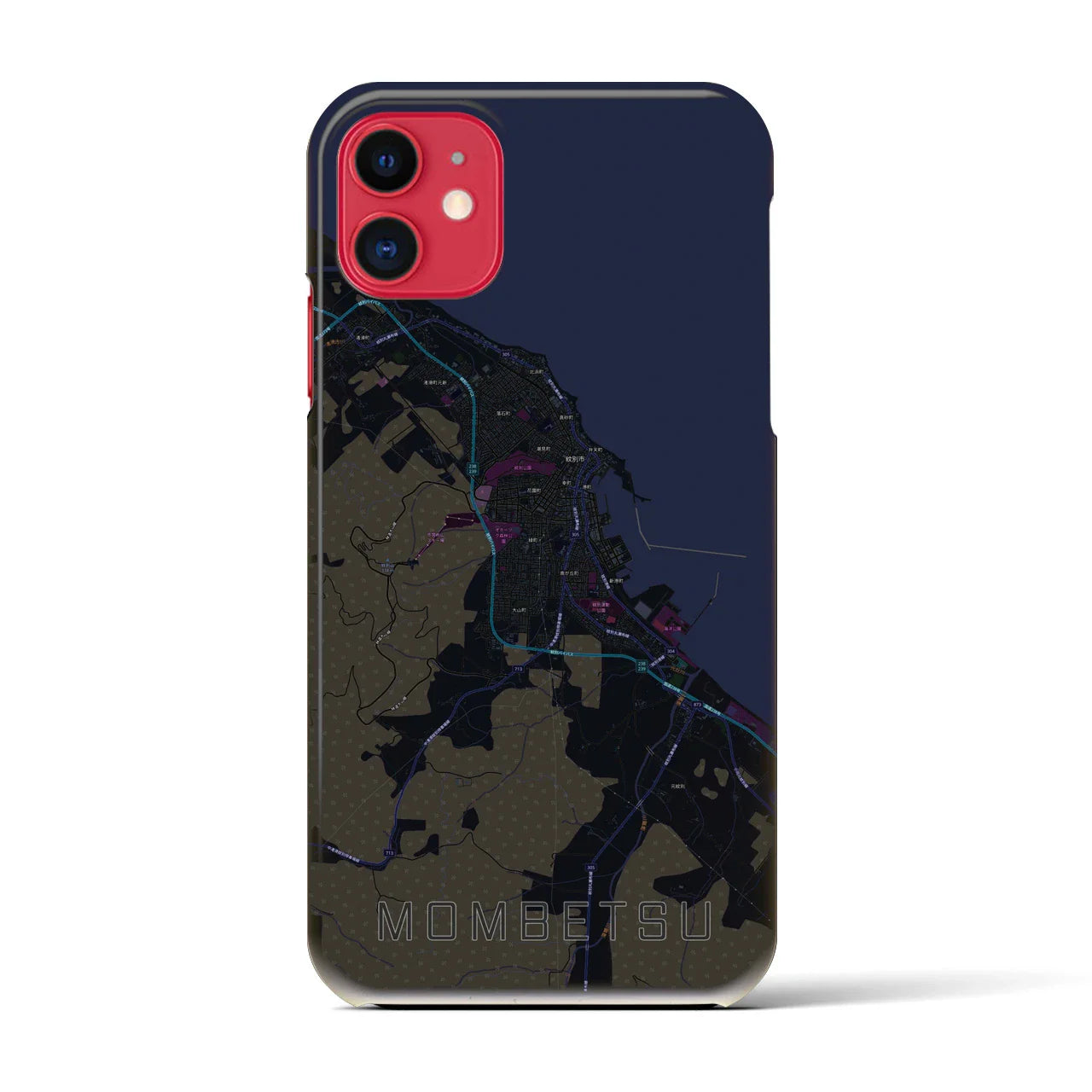 【紋別(北海道)】地図柄iPhoneケース(バックカバータイプ)