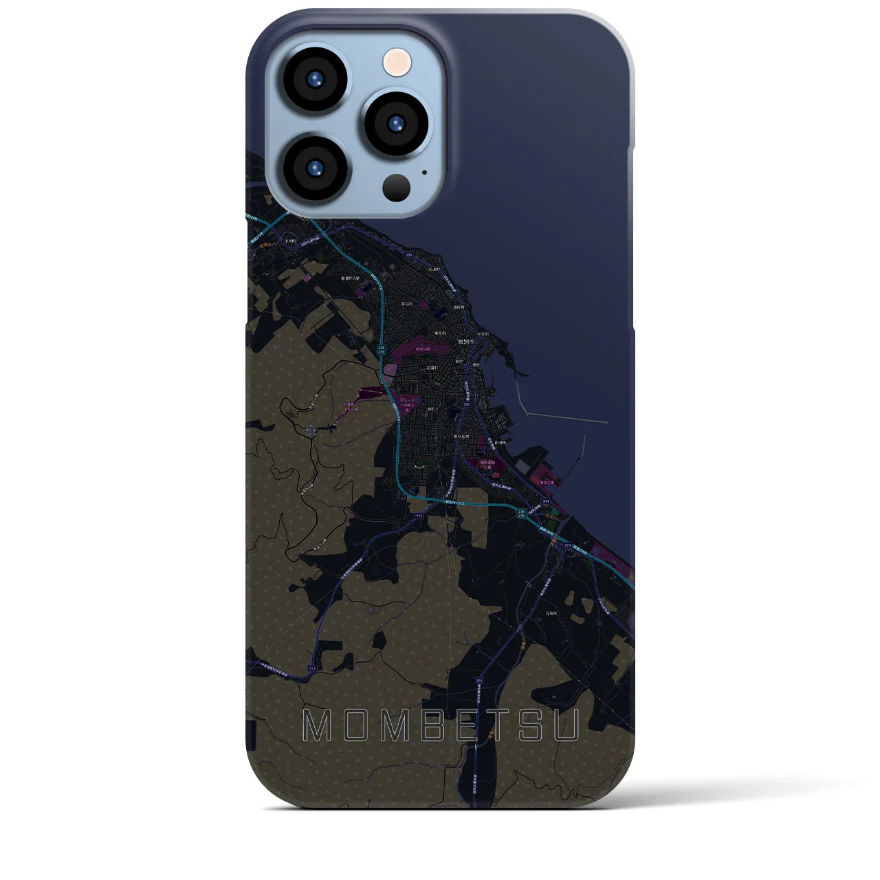 【紋別(北海道)】地図柄iPhoneケース(バックカバータイプ)