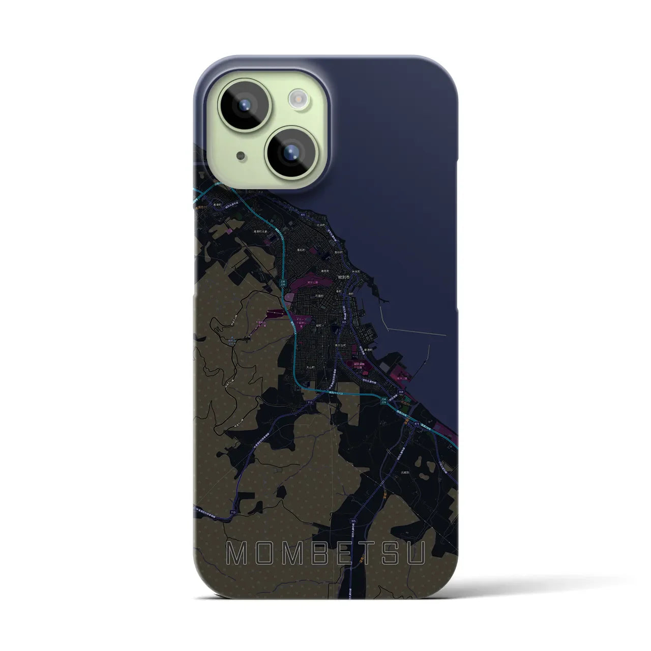 【紋別(北海道)】地図柄iPhoneケース(バックカバータイプ)