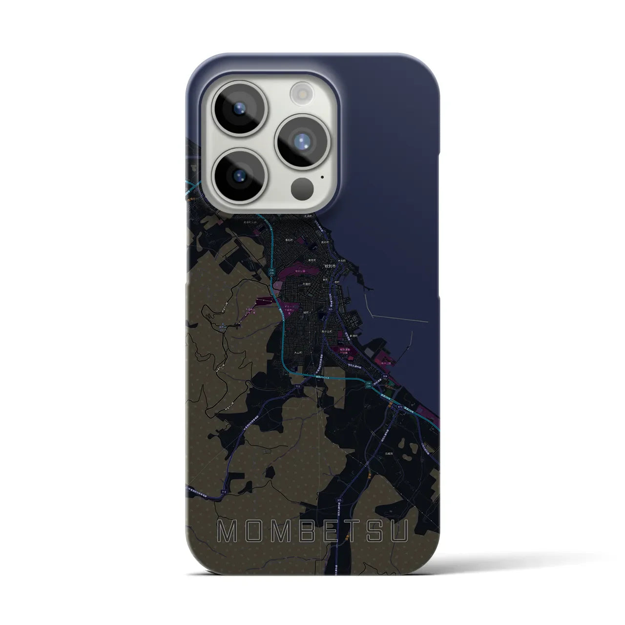 【紋別(北海道)】地図柄iPhoneケース(バックカバータイプ)