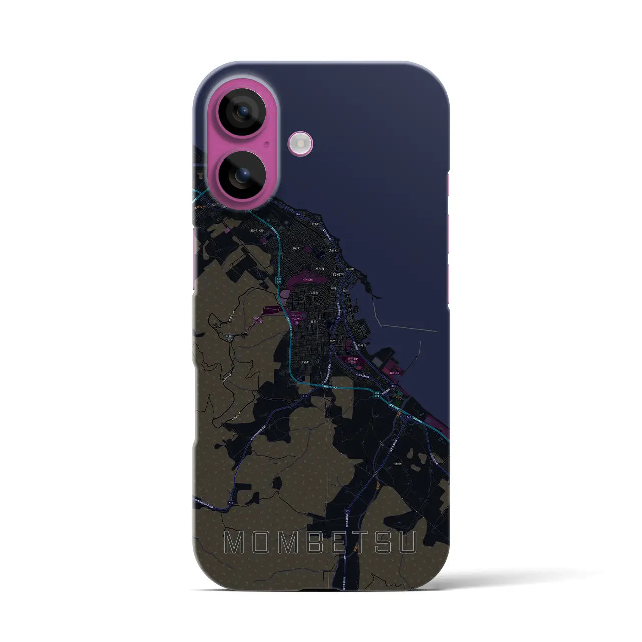【紋別(北海道)】地図柄iPhoneケース(バックカバータイプ)