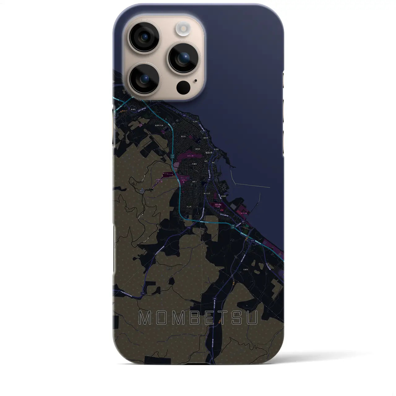 【紋別(北海道)】地図柄iPhoneケース(バックカバータイプ)