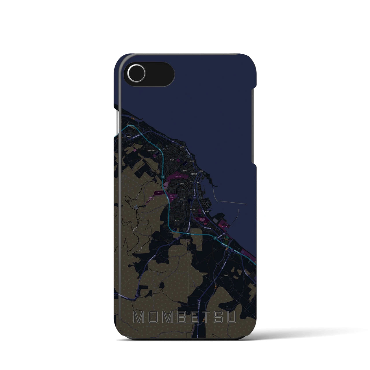 【紋別(北海道)】地図柄iPhoneケース(バックカバータイプ)
