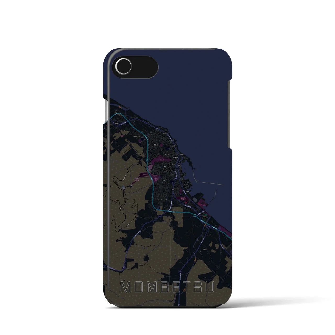 【紋別(北海道)】地図柄iPhoneケース(バックカバータイプ)