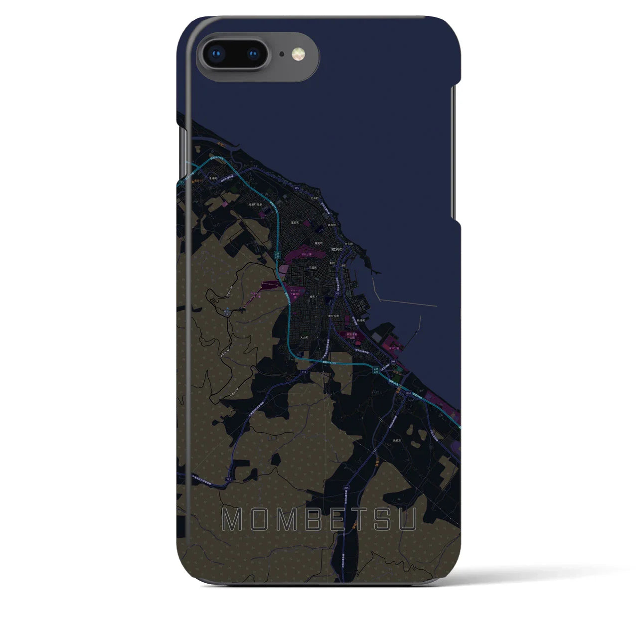 【紋別(北海道)】地図柄iPhoneケース(バックカバータイプ)